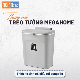 Thùng rác thông minh cài tủ bếp dán tường Megahome thể tích 9L bao gồm miếng dán tường (GIAO MÀU NGẪU NHIÊN)