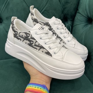 [Ảnh thật + video] Giày sneaker trắng độn đế 3cm thể thao cho bạn nữ