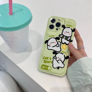 Ốp Điện Thoại Hình Chú Chó Hoạt Hình Màu Xanh Lá Cho Iphone 12 pro max 13 13 pro max11 pro max xs max xr x phone 7plus