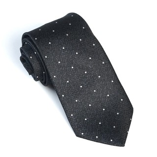 Cà vạt đen chấm bi 8cm The Dimple Accessories ST21