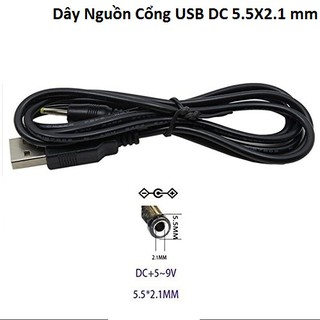 Dây Nguồn Cổng USB Ra Đầu DC 5.5X2.1 mm