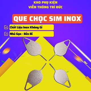 Que Chọc Sim 4G Inox Không Gỉ, Que Lấy Sim Giá Rẻ, Có Lỗ Treo Móc Khóa Dành Cho Điện Thoại - Viễn Thông Trí Đức