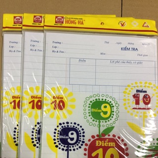 Giấy kiểm tra 4 ôli cấp 1 hồng hà 2.5x2.5