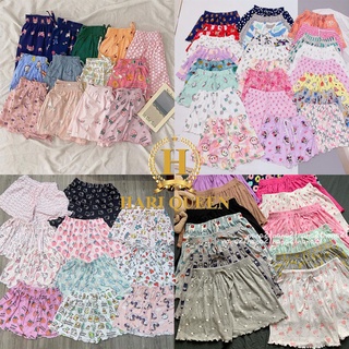 Combo 6 quần đùi ngủ in hình chấm bi con vật ngộ nghĩnh HARI1121