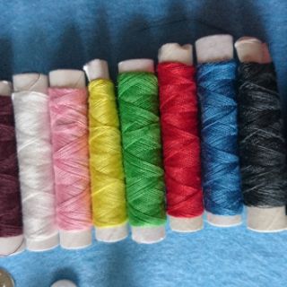 Bộ kim chỉ màu phụ kiện may(hộp tròn)