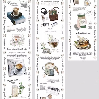 (Chiết theo chu kỳ) Băng dính washi tape hoạ tiết vintage #14