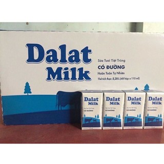 thùng 48 hộp sữa tươi Dalatmilk 110ml