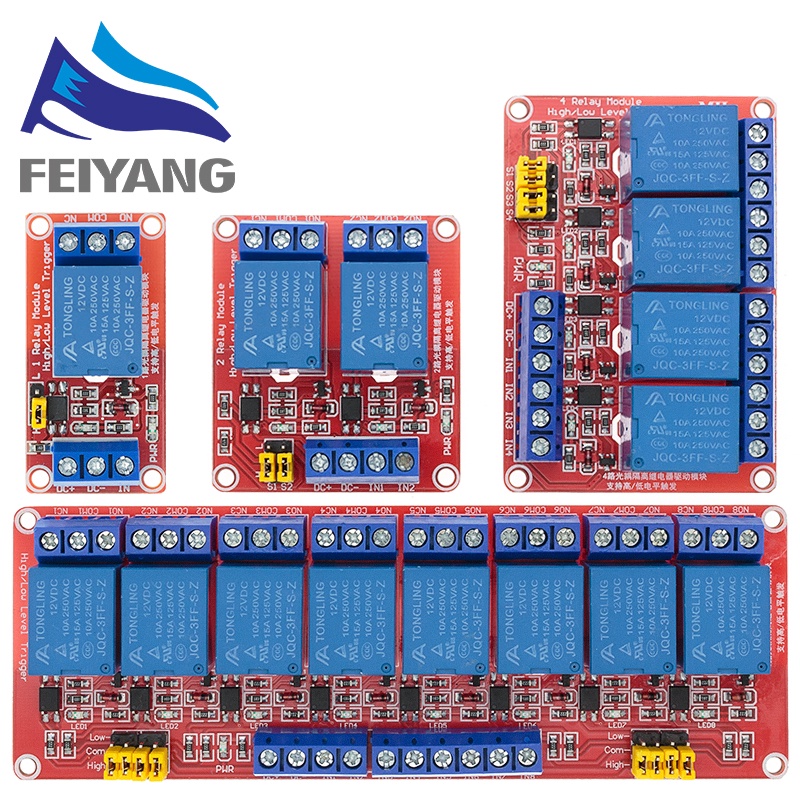 Mô đun rơ le 12VDC, 1-2 - 4 -8