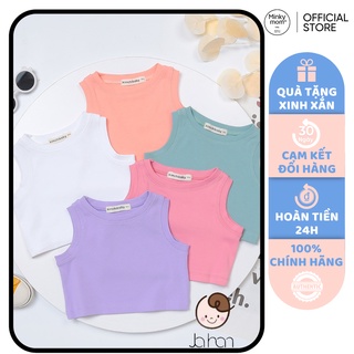 Áo Thun Bé Gái Vải Thun Tăm Lạnh Cực Thoải Mái, Áo Sát Nách Croptop Cho Bé KCA2201