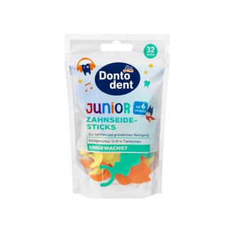 Chỉ tơ có cán Dontodent Junior cho trẻ 6 tuổi, 32 cái