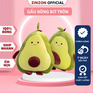 Gấu bông quả bơ tròn dễ thương êm mịn cao cấp nhồi bông ZinZon