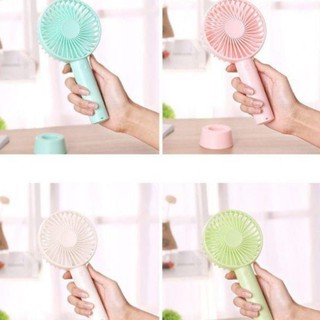 Quạt Tích Điện Mini Cầm Tay Có Chân Đế Tiện Lợi