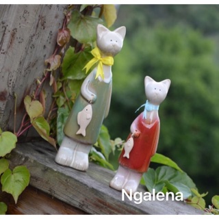 Tượng trang trí Đôi mèo xinh xắn
