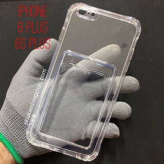 Ốp Lưng iPhone 6 Plus / 6 Plus Trong Chống Sốc Gù Bảo Vệ Camera Kèm Ngăn Đựng Thẻ Card, Hình Ảnh