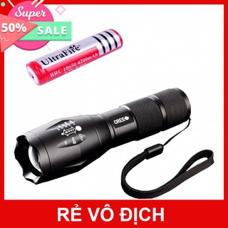 [Hot]-Đèn Pin Siêu Sáng Hợp Kim Chống Nước Pin Có Thể Sạc Lại