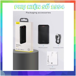 Pin sạc dự phòng nhỏ gọn Baseus Gentleman Digital Display Powerbank 10000mAh dùng cho iPhone / Samsung / Oppo / Xiaomi