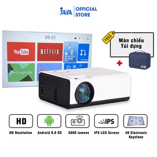 [TẶNG MÀN CHIẾU VÀ TÚI] Máy chiếu mini AUN C90PRO 2022 - Độ phân giải thực chuẩn HD - Độ sáng cao - Bảo hành 12 tháng