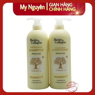 Cặp Dầu Gội Xả Biotin Collagen Vàng 500ml-1000ml Giảm Rụng Tóc Hỗ Trợ Mọc Tóc Suôn Mượt Vào Nếp