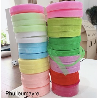 5m Ruy băng voan 1,2cm 1,6cm nhiều màu