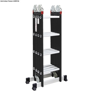 Thang nhôm gấp đa năng 4 đoạn Advindeq ADM104 Black (12 tư thế sử dụng) bảo hành 2 năm