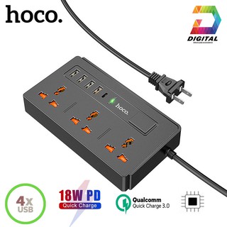 Ổ Cắm Điện Đa Năng Hoco DC15 Chính Hãng Có Cổng USB Thông Minh