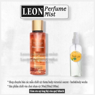 LEON Xịt Thơm Body Mist Victoria’s Secret 𝐀𝐌𝐁𝐄𝐑 𝐑𝐎𝐌𝐀𝐍𝐂𝐄 - 𝐦𝐚̂̃𝐮 𝐭𝐡𝐮̛̉ 𝟑𝟎𝐦𝐥/𝟓𝟎𝐦𝐥