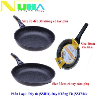 [Hàng nhập khẩu] Chảo chống dính đá cạn Cook Way Hàn Quốc đáy từ và không từ: size 20cm đến 32cm