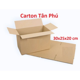 30 x 25 x 20 cm - 10 Thùng hộp carton trơn khuyến mãi ♥️ FREESHIP ♥️ Giảm 10K Khi Nhập [BAOBITP1] - TP10