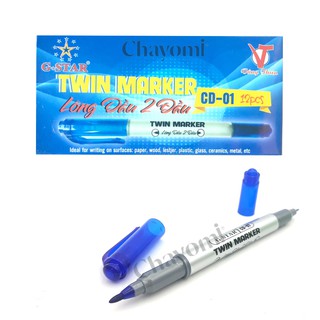 [Mã LIFEBOOK2 giảm 10% đơn 0Đ] Hộp 12 cây bút lông dầu CD 2 đầu Gstar CD-01 ( xanh, đỏ, đen )