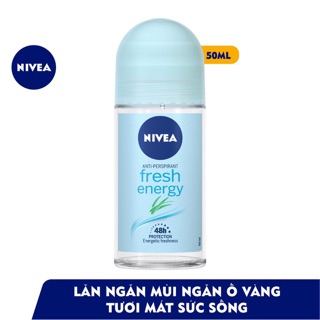 Lăn khử mùi nữ Nivea Energy Fresh 50ml giảm tiết mồ hôi hiệu quả.