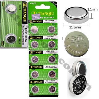 Vỉ 10 Viên Pin Đồng Hồ AG10 / LR1130H / 389A TIANQIU Chính Hãng China