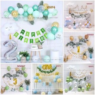Set bóng sinh nhật mẫu hàn quốc FREE SHIP Set bóng sinh nhật phong cách hàn quốc, bóng màu pastel đẹp y ảnh