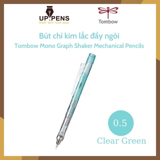 Bút chì bấm kim lắc đẩy ngòi Tombow Mono Graph Shaker Mechanical Pencil – 0.5mm – Vỏ xanh lá (Clear Green)
