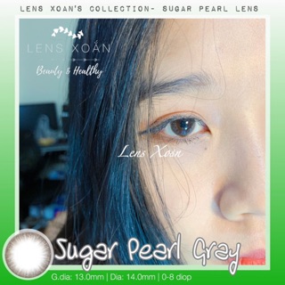 ÁP TRÒNG SUGAR PEARL 14K GRAY- LENS ME ( LENS XOẮN)