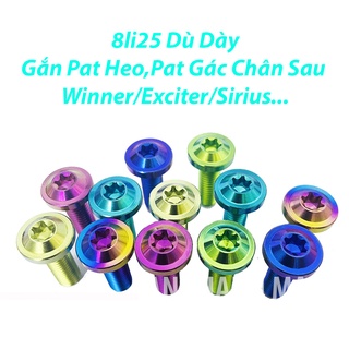 ỐC 8li25 TITAN GR5 Dù Dày Gắng Pat Gác Chân Ex Winner/Pass Heo Honda-PTTT