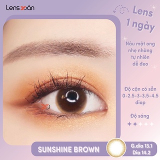 KÍNH ÁP TRÒNG 1 NGÀY SUNSHINE CỦA OLENS: LENS 1 DAY NÂU TỰ NHIÊN | LENS XOẮN