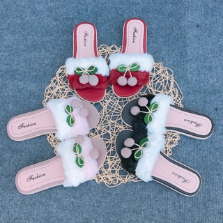 Dép lông đế nhựa cực xinh ( ảnh thật shop chụp)