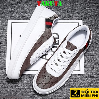 Giày Sneaker Nam thể thao màu trắng cổ cao cho học sinh phong cách Hàn Quốc TAKUTA mã GXG