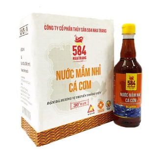 Thùng 6 chai nước mắm nhỉ 584 Nha Trang 30 độ đạm date mới