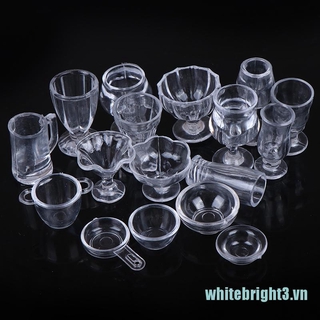 Set 17 Dụng Cụ Nhà Bếp Trong Suốt Tỉ Lệ 1: 12 Trang Trí Nhà Búp Bê