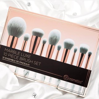 Tặng kèm túi đựng+ Bộ Cọ Dòng Cao Cấp BH Cosmetics Marble Luxe 10 Piece Brush Set