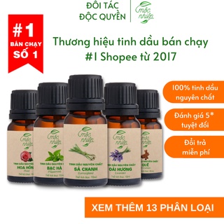 Tinh dầu Mộc Nhiên nguyên chất 5ml, 10ml, treo xe giúp đuổi muỗi, khử mùi: tinh dầu sả chanh, tinh dầu bạc hà