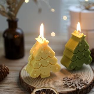 Nến Thơm Hình Cây Thông Giáng Sinh Không Khói, Phụ Kiện Decor Chụp Ảnh