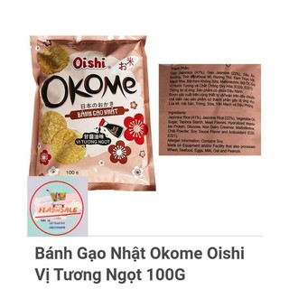 Bánh gạo Nhật Okome Oishi vị tương ngọt 100g