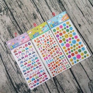 HCM - Sticker xe cộ, đồ ăn bánh kem, mặt Emoji dán trang trí laptop điện thoại đồ dùng sinh hoạt