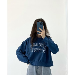 (FREESHIP) Áo nỉ croptop ROLLIN Miho house