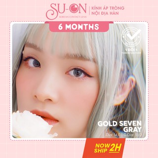 Lens cận nâu tự nhiên GOLD SEVEN, kính áp tròng Hàn Quốc chính hãng Lensme 14mm, độ ẩm cao cho mắt nhạy cảm