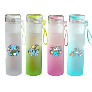 Bình nước màu loang capoo BNML8 bình nước hologram thần tượng 500ml
