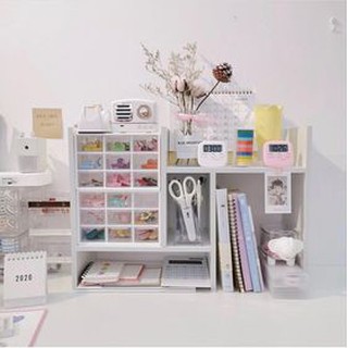 [Mã LIFEBKM1 giảm 10% tối đa 1 triệu đơn từ 500k] Kệ Sách Gỗ Kệ Sách Để Bàn Làm Việc Lắp Ghép Đa Năng
