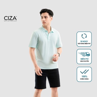 Áo polo nam cotton cao cấp tay ngắn thời trang co giãn 4 chiều thấm hút mồ hôi dáng Regular CIZA APNR33
